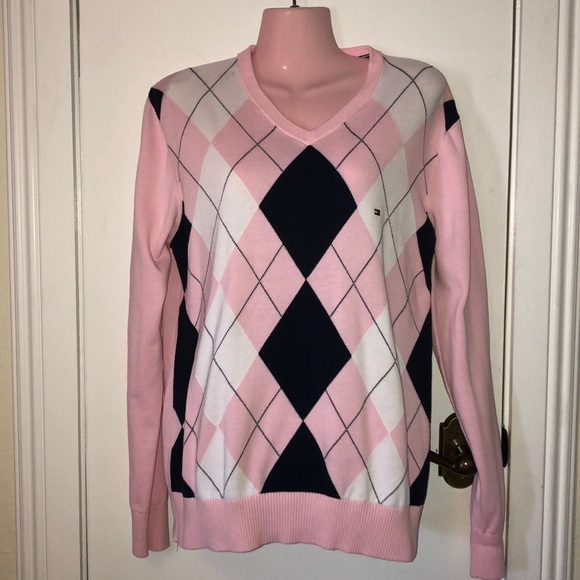 Tommy Hilfiger Sweaters - Tommy Hilfiger Lg pink and blue sweater
